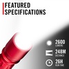 image:imageCoast XP11R 2600 Lumen USBC Rechargeable LED Flashlight with Slide Focusand Pure Beam Focusing Optic 4 Light Modes BlackRed